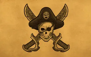 Pirate Skulland Crossed Sabers Wallpaper