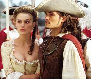 Pirates Of The Caribbean Kiera And Orlando Wallpaper