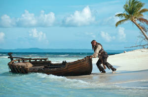 Pirates Of The Caribbean Sail In Sea Wallpaper