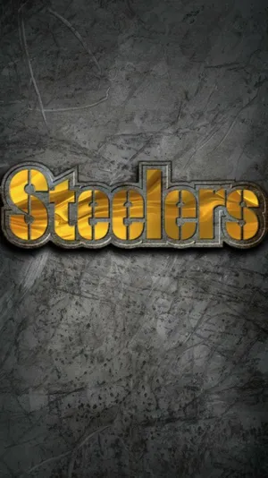 Pittsburgh Steelers Gold Metal Wordmark Wallpaper