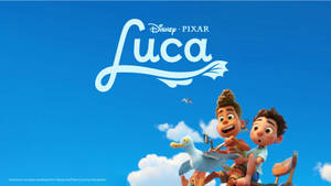 Pixar Luca Alberto Riding Bike Wallpaper