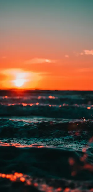 Pixel 3xl Sunset Ocean Shot Wallpaper