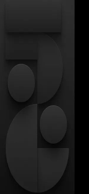 Pixel 5 Dark 3d Geometric Shapes Wallpaper
