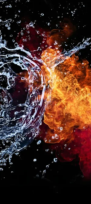 Pixel 9 Dynamic Water Fire Wallpaper