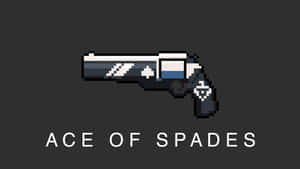 Pixel Art Aceof Spades Revolver Wallpaper