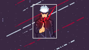 Pixel Art Anime Character Wallpaper