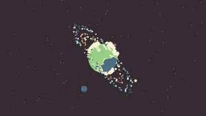 Pixel Art Planet Saturn Wallpaper