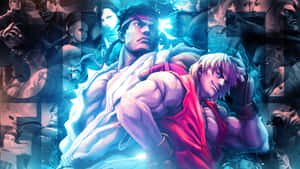 Pixel Street Fighter Game Wallpaper