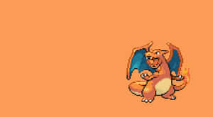 Pixelated Charizard Gameboy Era Wallpaper