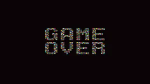 Pixelated Game Over Screen Wallpaper