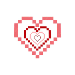 Pixelated Heart Design Wallpaper