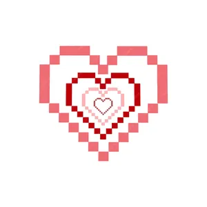 Pixelated Heart Design Wallpaper