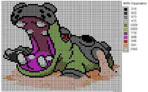 Pixelated Hippowdon Wallpaper