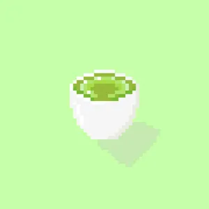 Pixelated Matcha Tea Cup Wallpaper