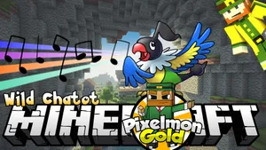 Pixelmon Gold Chatot Wallpaper
