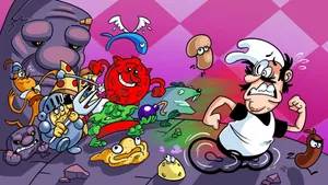 Pizza Tower Characters Chase Wallpaper