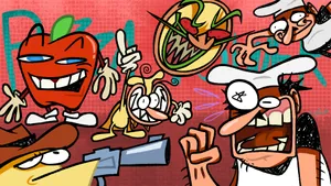 Pizza Tower Characters Frenzy Wallpaper