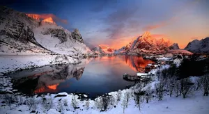 Placid Lake In Norway Wallpaper