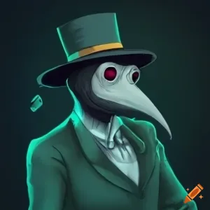 Plague Doctorin Top Hat Wallpaper