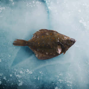 Plaice Fishon Ice Wallpaper