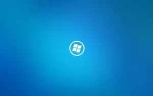 Plain Blue Windows Logo Wallpaper