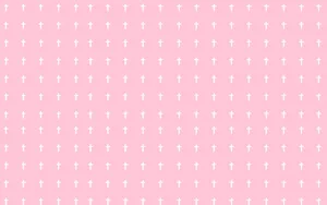 Plain Pink And White Cross Desktop Wallpaper