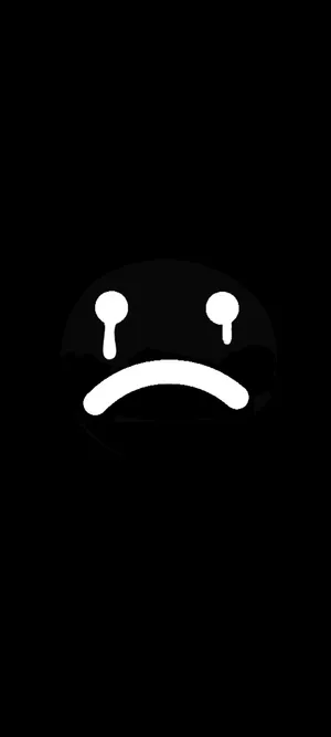 Plain Sad Boy Cartoon Emoji Art Wallpaper