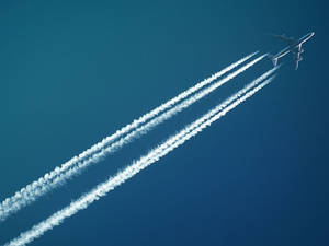 Plane Smoke Line Wallpaper