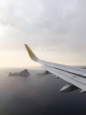 Plane Wing View Of Mountain Wallpaper