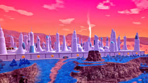 Planet Vegeta Cityscape Wallpaper