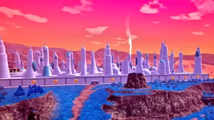 Planet Vegeta Cityscape Wallpaper