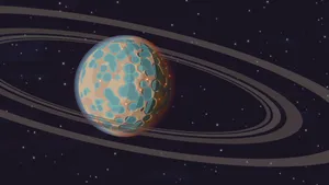 Planet_ With_ Anime_ Style_ Illustration Wallpaper