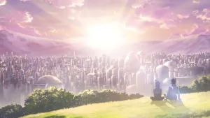 Planet_ With_ Sunset_ Cityscape Wallpaper