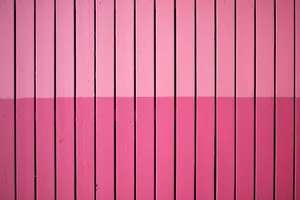 Plank Wall Painted In Kawaii Pink Wallpaper