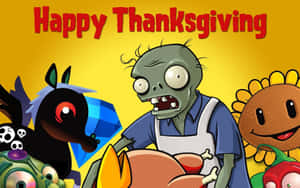 Plants Vs. Zombies Anime Thanksgiving Wallpaper