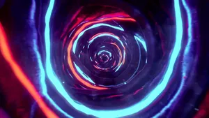 Plastic Neon Tunnel Wallpaper