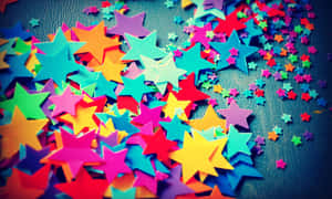 Plastic Star Confetti Wallpaper