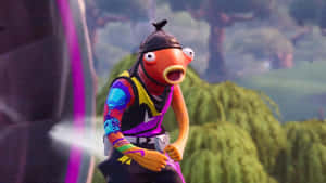 Play As Fishstick With Fortnite's Mobile Battle Royale Wallpaper