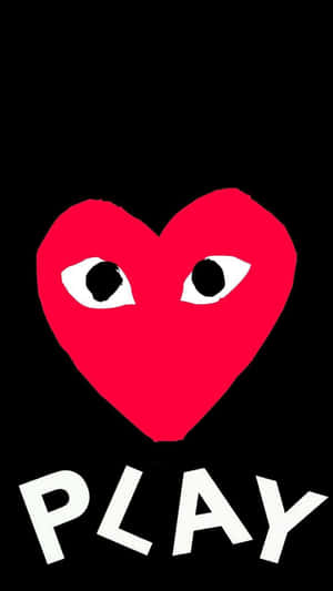 Play Logo With A Red Heart Wallpaper