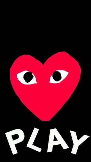 Play Logo With A Red Heart Wallpaper