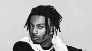 Playboi Carti Black And White Portrait Wallpaper