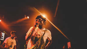 Playboi Carti Performing Live Concert Wallpaper