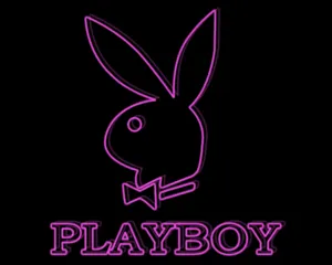 Playboy Neon Purple Wallpaper