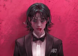 Player 067 In Red Jumpsuit From Squid Game Wallpaper