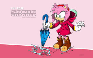 Playful Amy Rose Poster Wallpaper