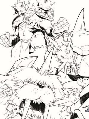 Playful Digimon Gomamon - The Engaging Marine Animal Wallpaper