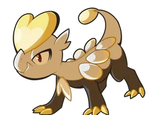 Playful Jangmo-o On White Background Wallpaper