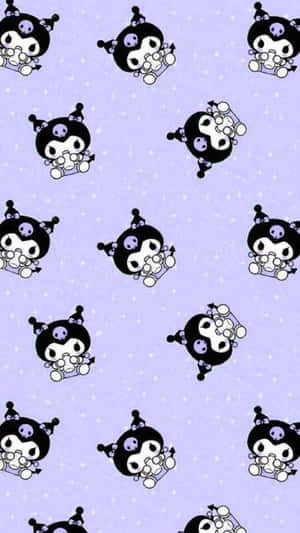 Playful Kuromi Pattern Wallpaper Wallpaper