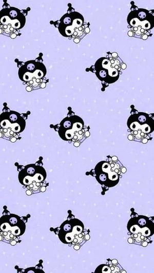 Playful Kuromi Pattern Wallpaper Wallpaper