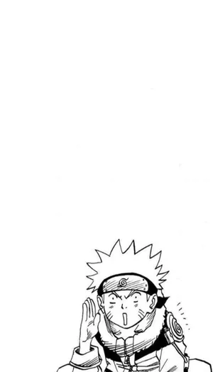 Playful Naruto White Wallpaper